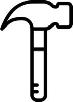 A hammer icon on a white background vector