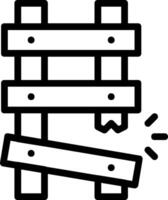 A black and white illustration of a ladder vector