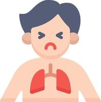 A man with a chest pain and a red heart vector