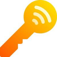 A key with a wifi symbol on it vector