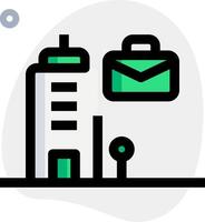 A building with a mailbox and a bag vector