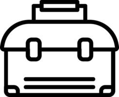 A black and white illustration of a suitcase vector