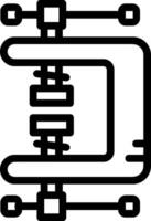 A black and white image of a device with a square shape vector