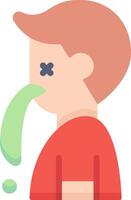 A man with a green tongue and a red nose vector