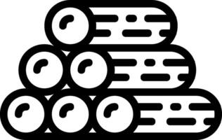 Logs icon on white background vector