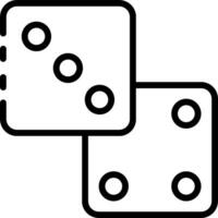 Two dice icons on a white background vector