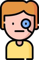 A cartoon man with a magnifying glass vector