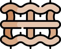 A waffle icon with a waffle on top vector