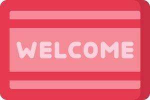 A welcome sign in a flat style vector