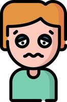 A cartoon man with an angry expression vector