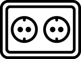 Two sockets with two holes in the middle vector