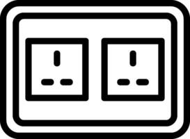 Two switches on a black and white background vector