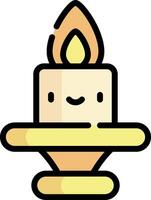 A candle with a smiley face on it vector