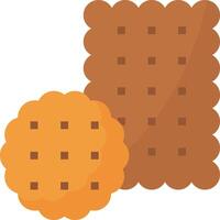 Two biscuits with brown and orange squares vector