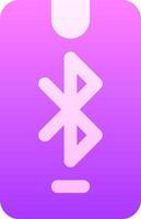 Bluetooth icon on a purple background vector