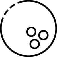 A bowling ball icon with two balls in it vector