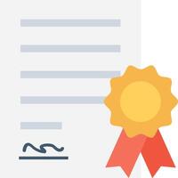 Certificate icon with a seal vector
