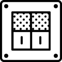 A black and white square with two polka dot boxes vector