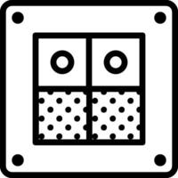 A square with two dots on it vector