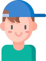 A boy with a blue cap on his head vector