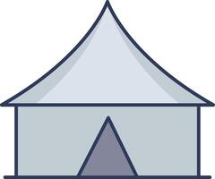 A tent icon on a white background vector