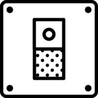 A black and white square with a polka dot pattern vector
