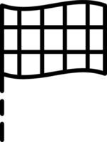 A black and white flag with a grid pattern vector
