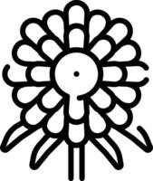 A flower with a large center flower vector