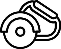 A black and white image of a circular saw vector