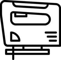 A black and white drawing of a computer vector