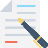 A pen and paper icon vector