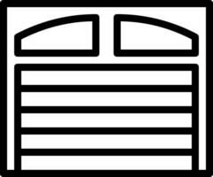 A black and white image of a garage door vector