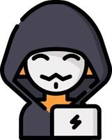 Anonymous hacker icon vector