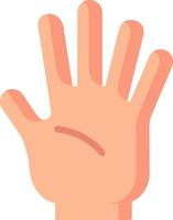 A hand with five fingers is shown vector