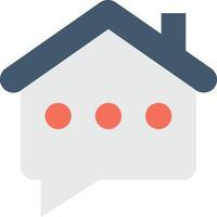 A house with three dots on it vector