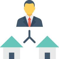 A man with a house and a wind turbine vector