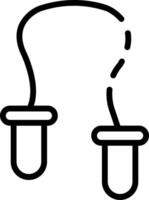 A black and white drawing of two tubes vector