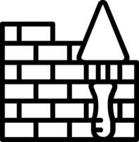 A brick wall with a hammer and a pickaxe vector