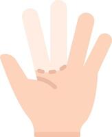 A hand with five fingers showing the number five vector