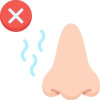 A nose with a red cross and a no sign vector