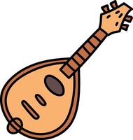 A mandolin is shown on a white background vector