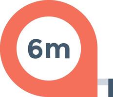 The 6m marker is shown in a circle with the number 6m vector
