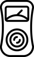 A black and white drawing of a clock vector