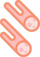 Two pink and orange slices of bread vector