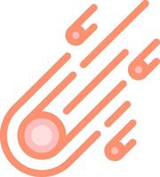 A rocket with a small dot on it vector