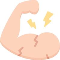 A cartoon arm with a lightning bolt on it vector