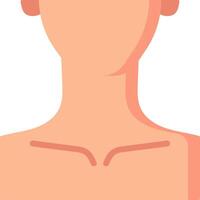 A man's head with a neck and a small neck vector