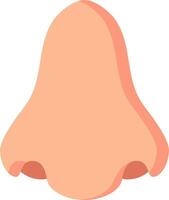 A cartoon nose with a large nose vector