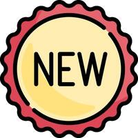 A new logo with a yellow and red border vector