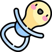 A cartoon baby pacifier with a smile vector